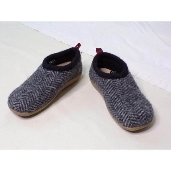 🆕 GIESSWEIN Tahoe Slipper Shoe Black Herringbone Wool EU 37 US 6.5-7 - Picture 5 of 11